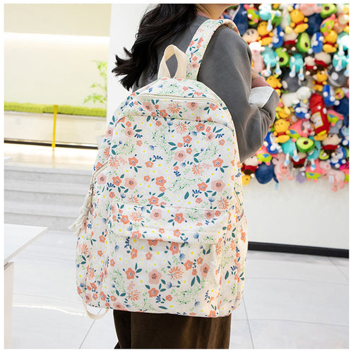 Flower Pattern Backpack Bowlift