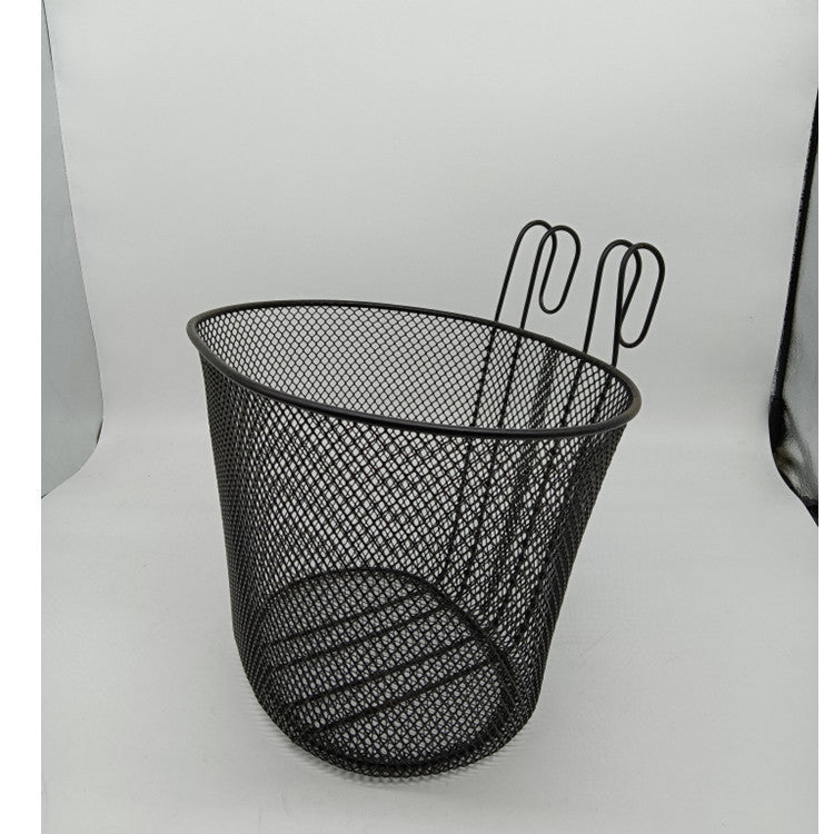 mesh front bicycle basket with over-the-handlebar hooks Bowlift