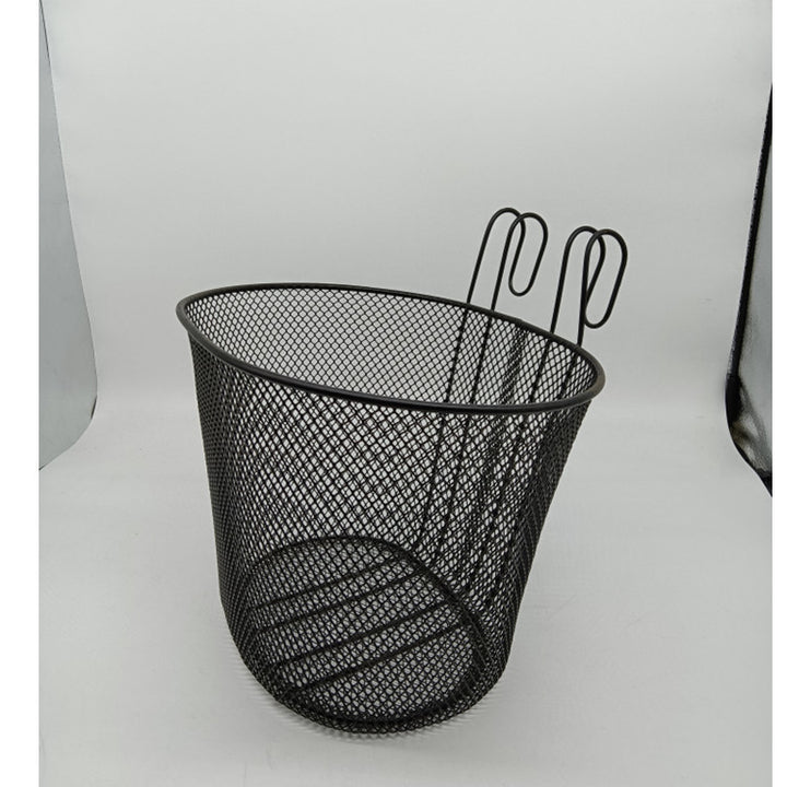 mesh front bicycle basket with over-the-handlebar hooks Bowlift