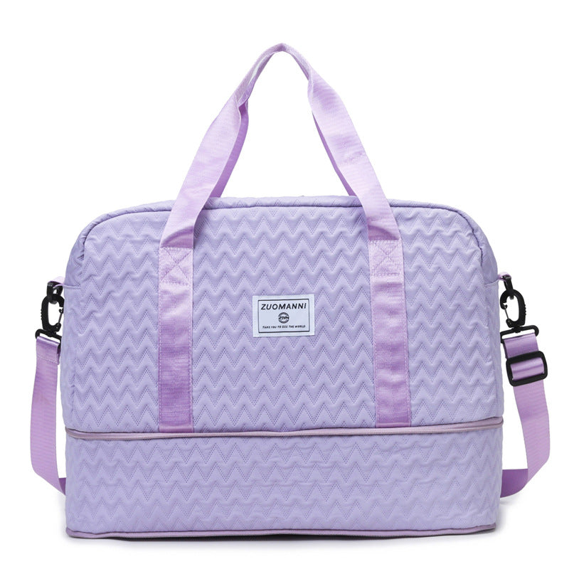 Sporty Tote Bag with Structured Outer Material Bowlift