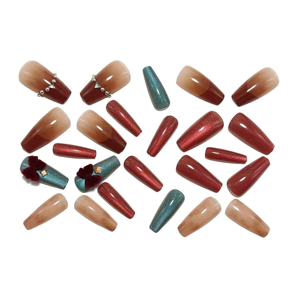 Artificial nails in elegant glamour design Bowlift