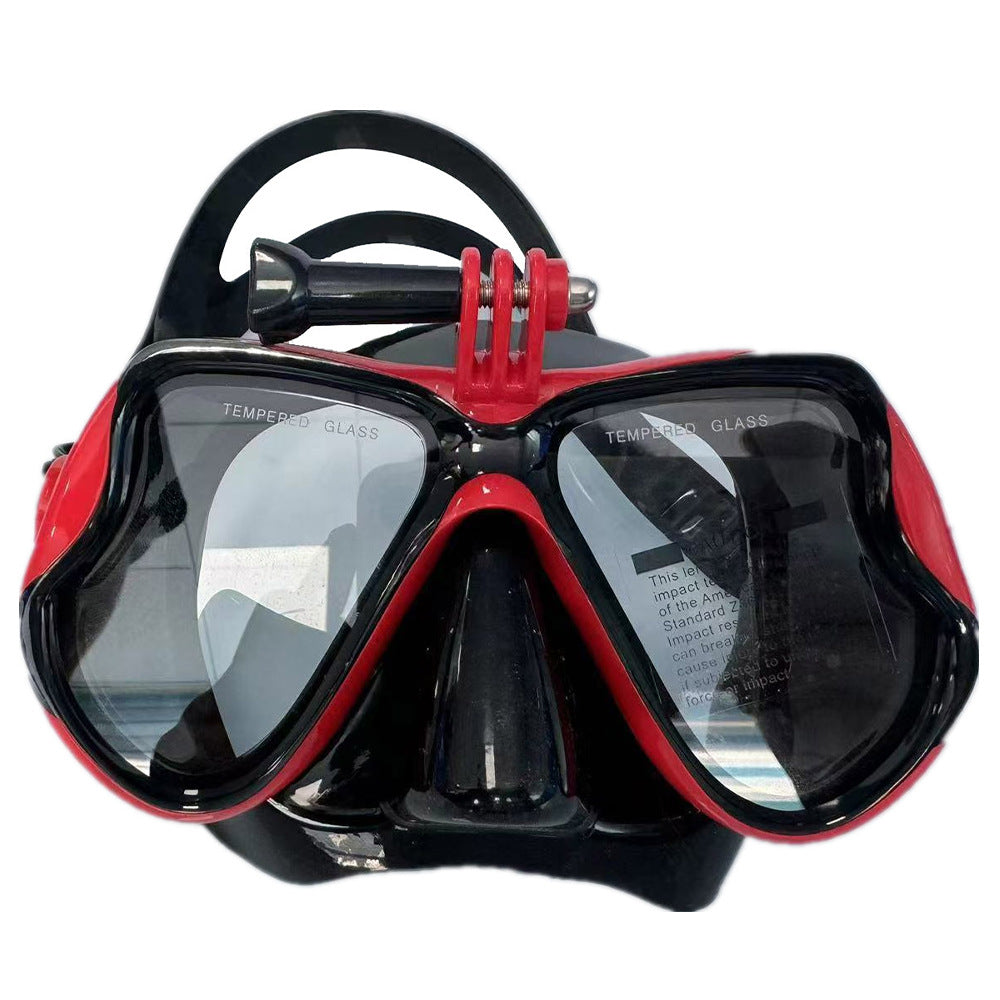 Diving mask with flexible silicone frame and anti-fog technology Bowlift