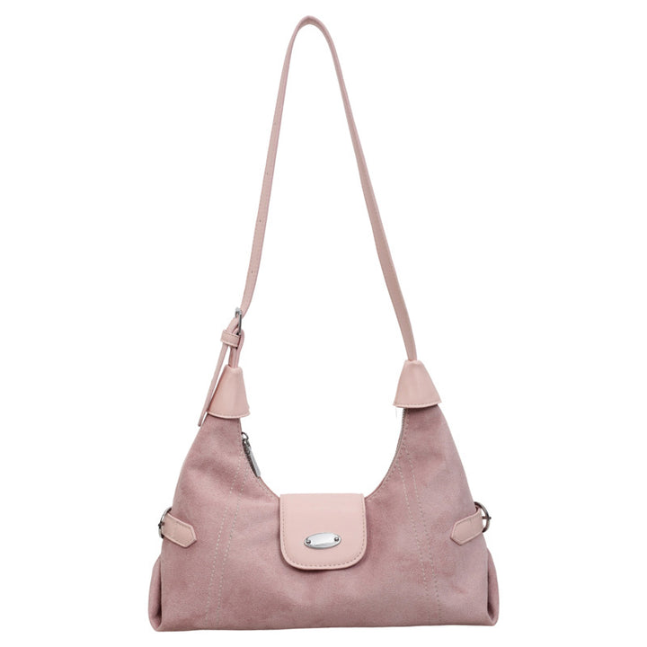 Stylish Suede Shoulder Bag Bowlift