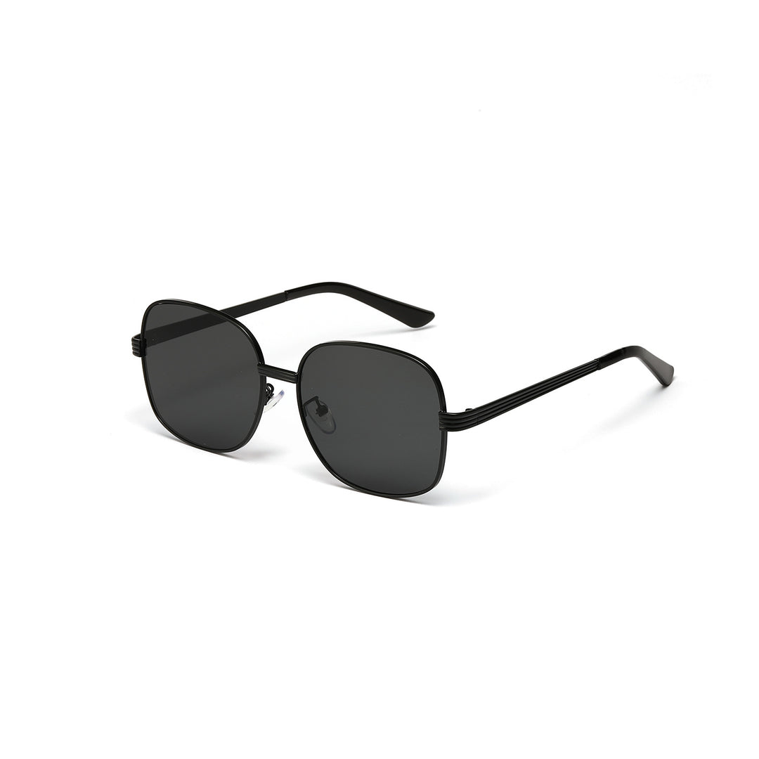 Ladies fashionable angular sunglasses with luxurious golden frame Bowlift