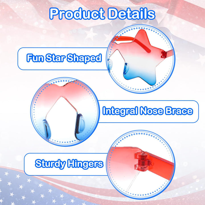 Unisex nan extravagant star-shaped party sunglasses with lightweight acrylic frame Bowlift