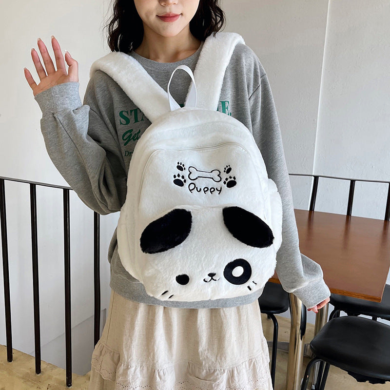 Plush backpack with dog design Bowlift