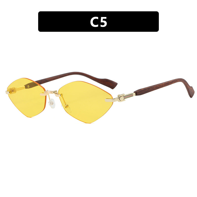 Women's geometric sunglasses with luxurious wooden arms and polarized lenses Bowlift