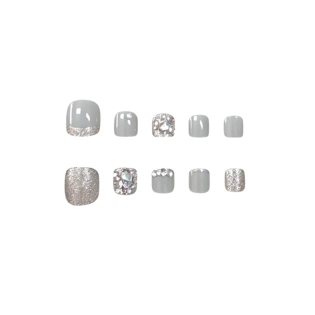 Glittery Elegance Toenail Art Bowlift