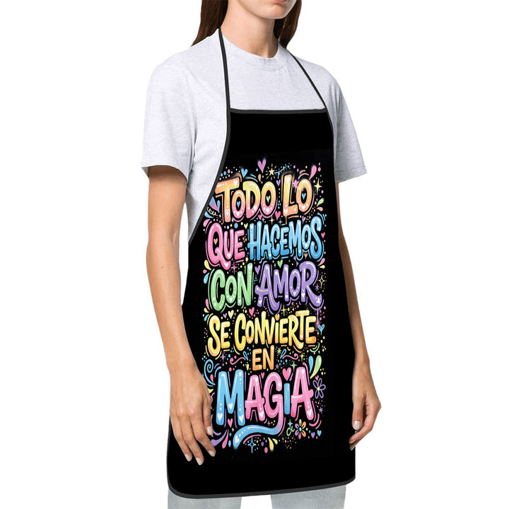 Dog Lover Full-Coverage Kitchen Apron With Adjustable Neck Strap And Waterproof Polyester Shell