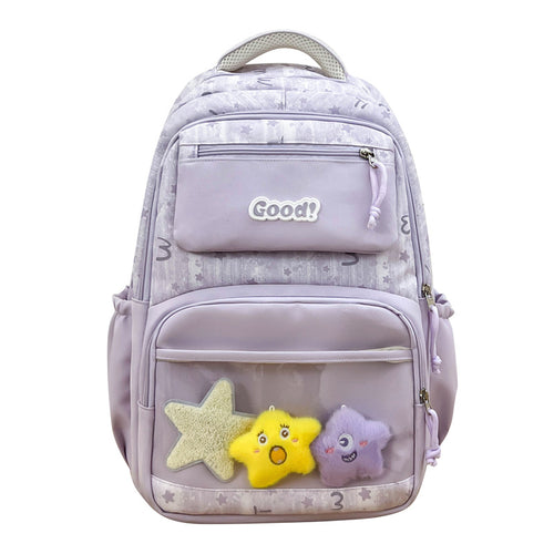 Children's Starry Print School Backpack Bowlift