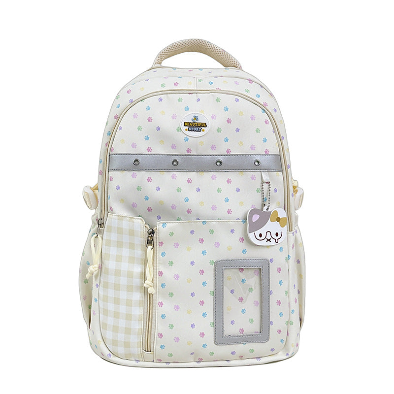Floral Patterned Multi-Pocket Backpack Bowlift