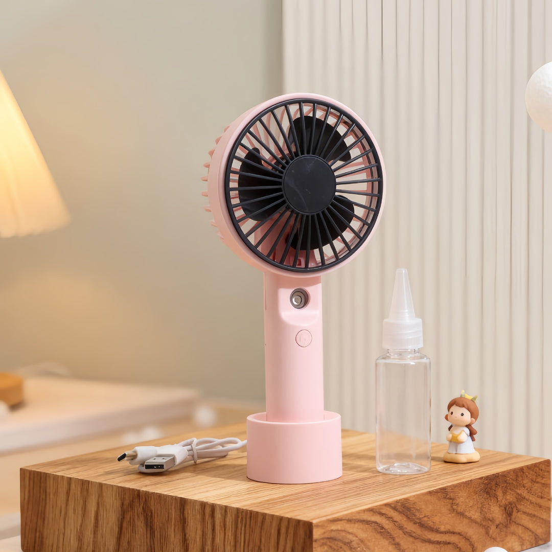 Ladies portable hand fan with spray function Bowlift