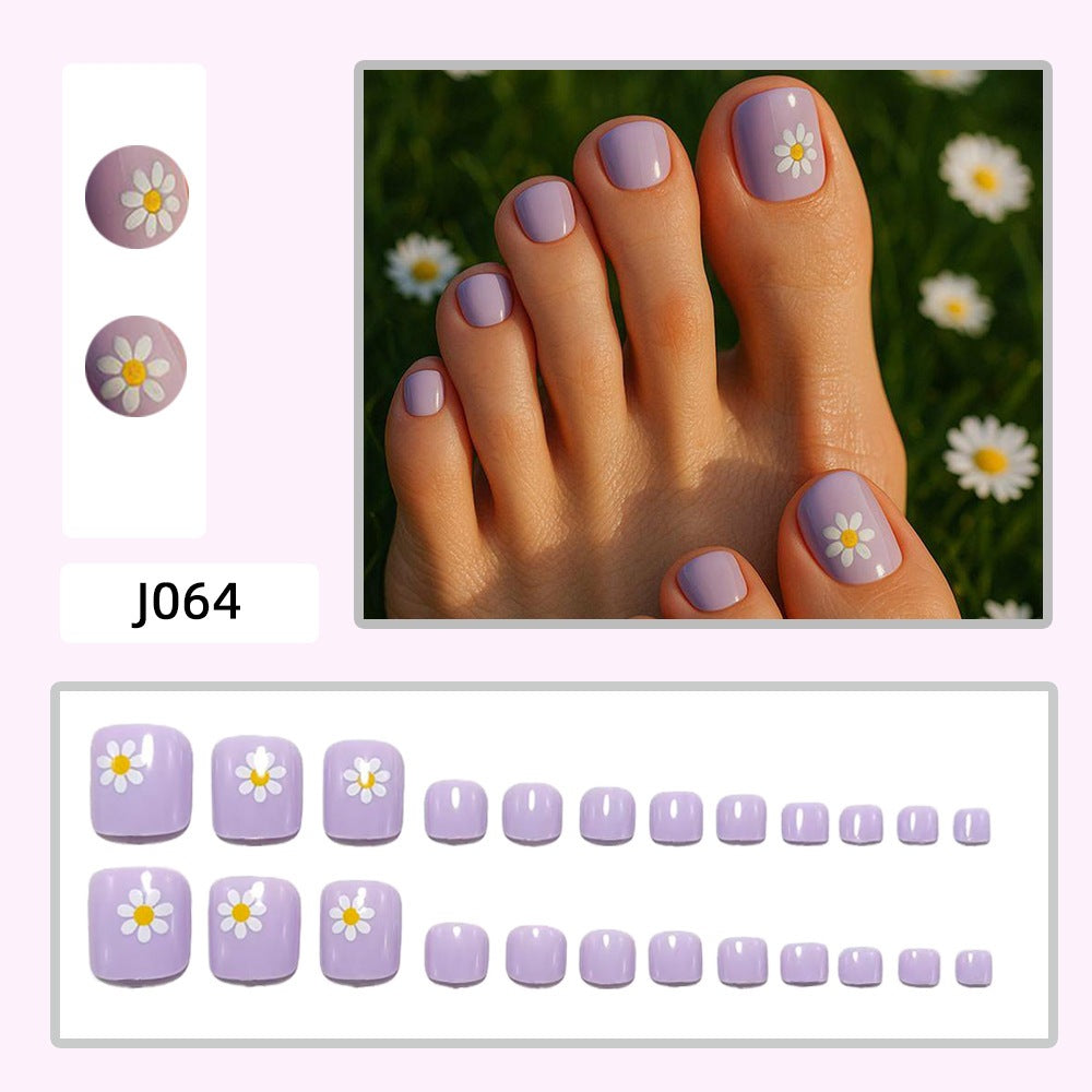 Artificial nail set with spring flower designs Bowlift