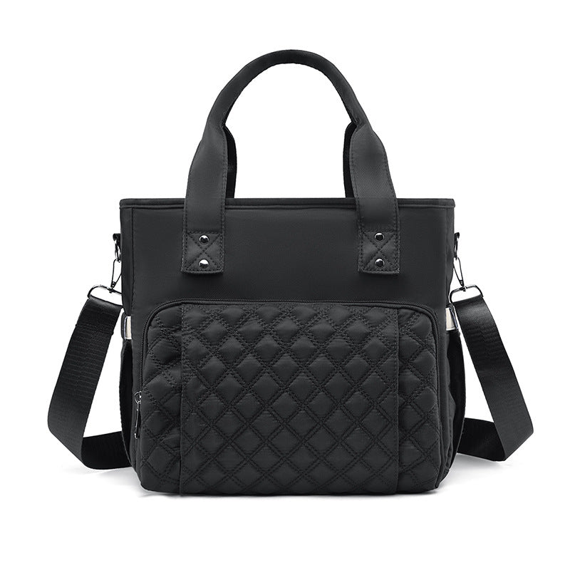 Quilted Multi-Compartment Tote Bag Bowlift