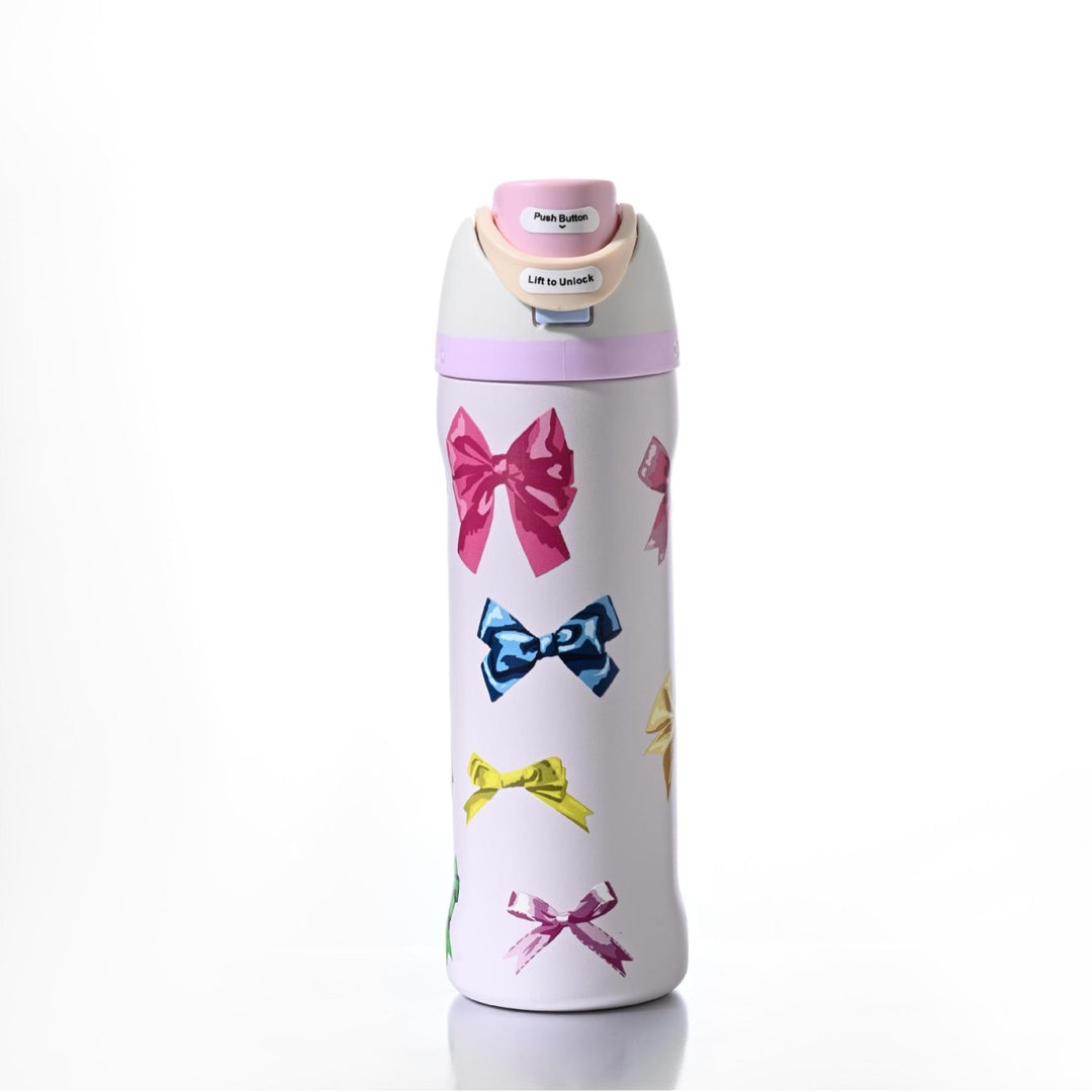 Insulated Stainless Steel Vacuum Water Bottle With One-Touch Flip Lid And Leakproof Safety Lock