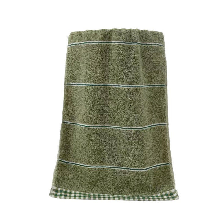 Terry Bath Towel With Luxurious Check Pattern Bowlift
