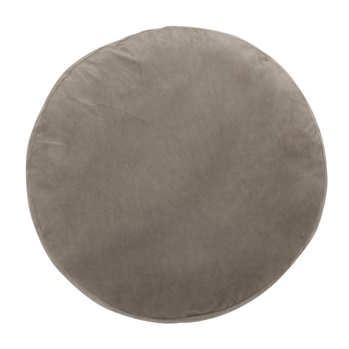 Round seat pouf with soft velvet cover, removable zipper, and shape-stable filling Bowlift