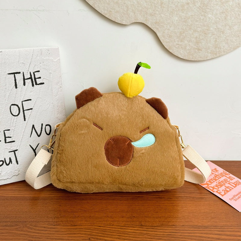 Plush Crossbody Bag In Cute Animal Design Bowlift