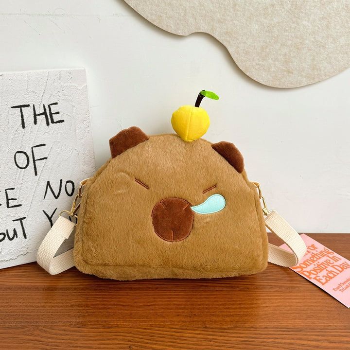 Plush Crossbody Bag In Cute Animal Design Bowlift