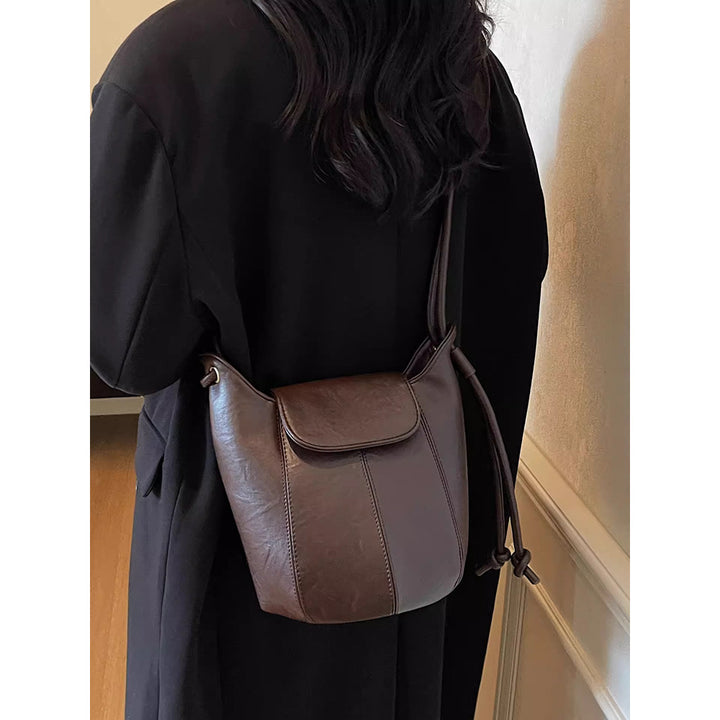 Bohemian Leather Bucket Bag Bowlift