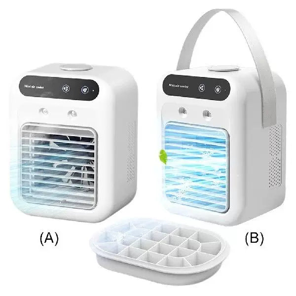 Unisex One Size Compact Desktop Micro Air Cooler with Top Fill Water Reservoir Removable Filter and Adjustable Louvers Bowlift