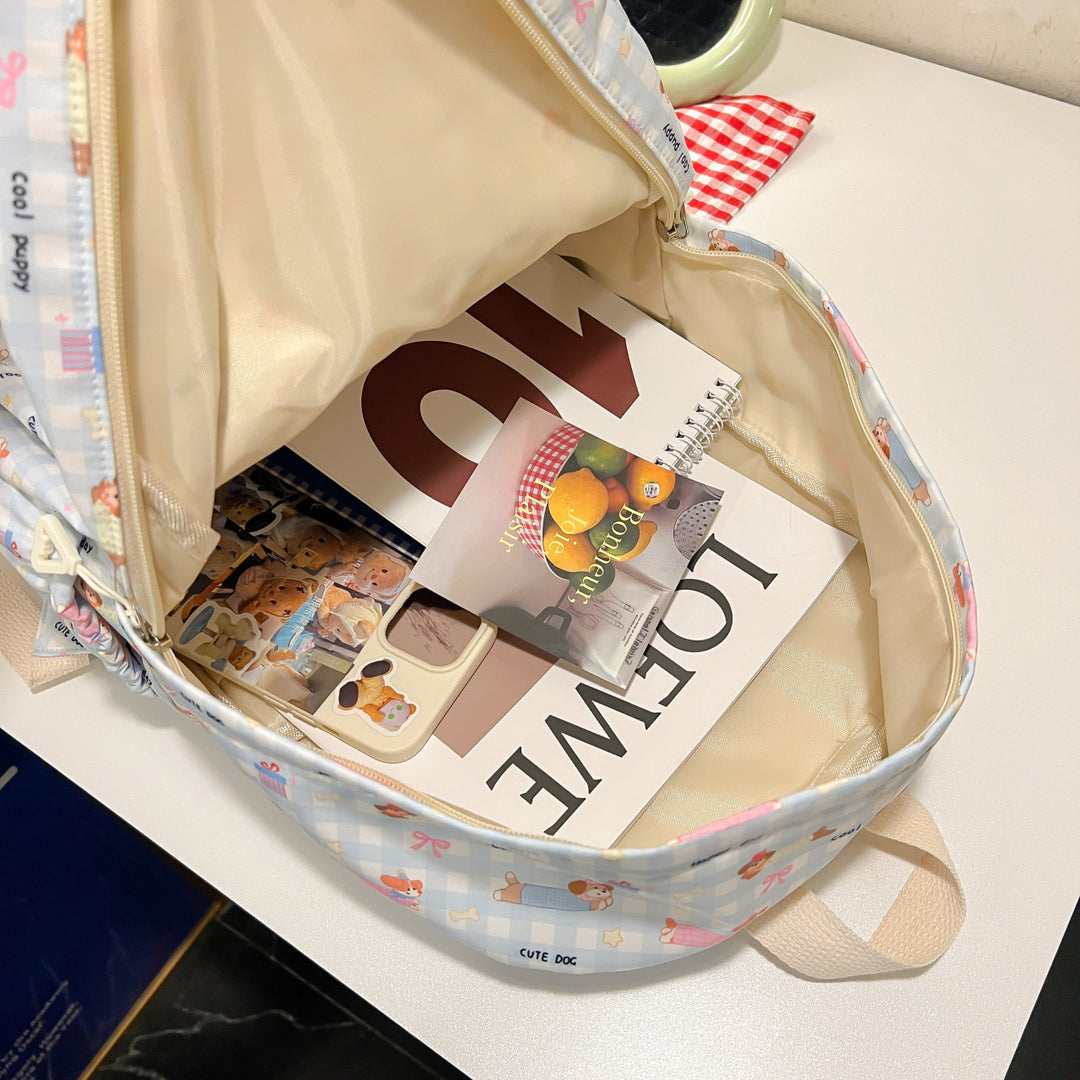 Cute backpack with embroidered cat motif Bowlift