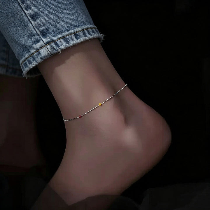 Dainty Multi-Colored Beaded Chain Bracelet Bowlift
