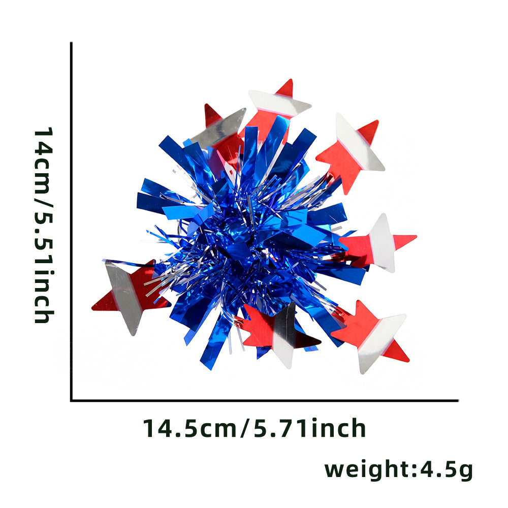 Unisex nan lightweight hand pompon made of shiny metallic foil ideal for cheerleading and fan merchandise Bowlift