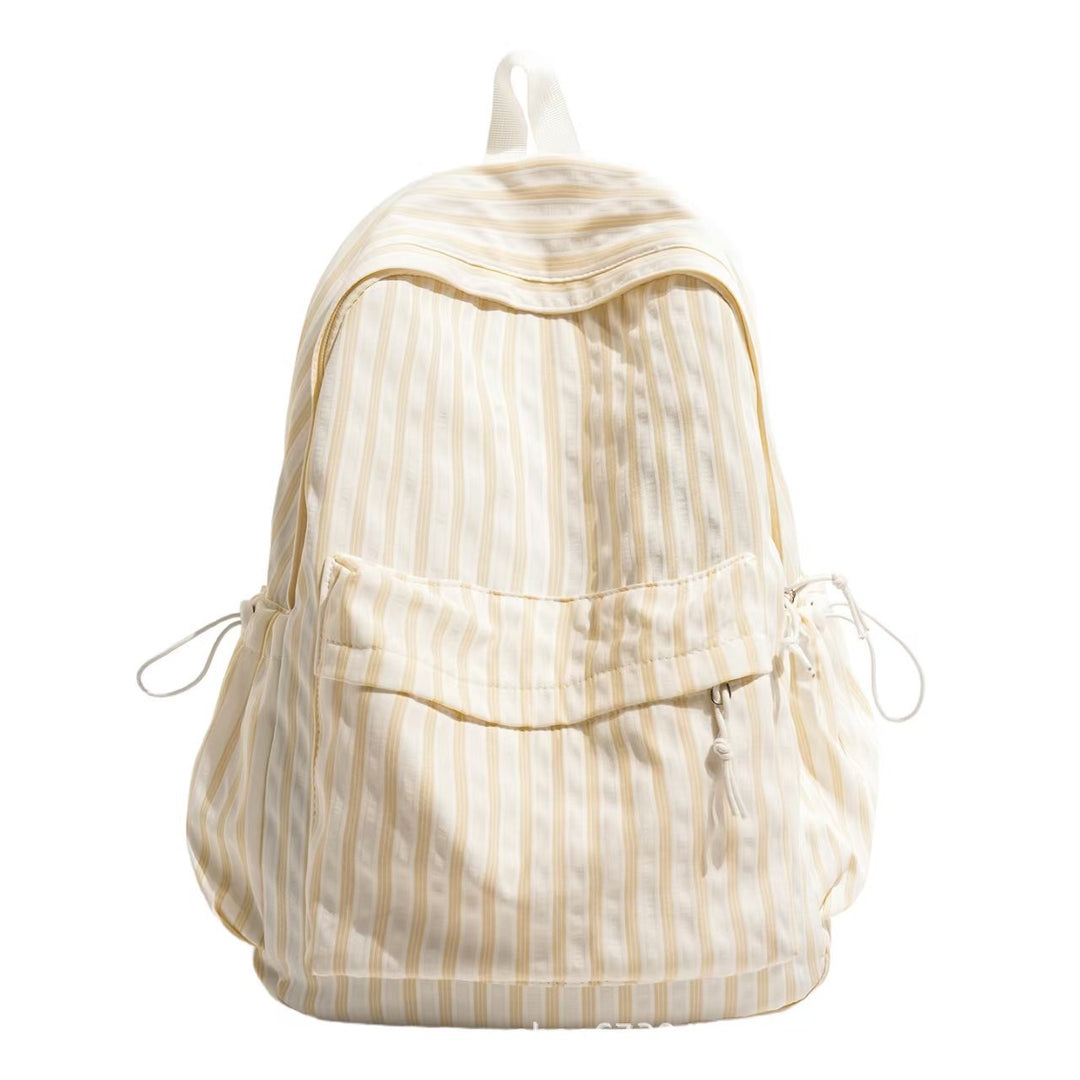 Backpack with Striped Design and Practical Side Pockets Bowlift