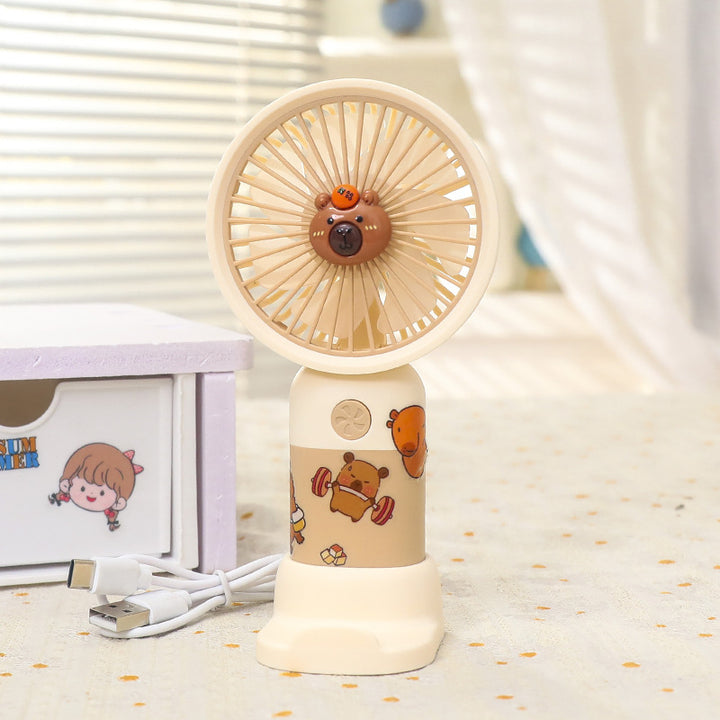 Portable hand fan with cute bear design Bowlift