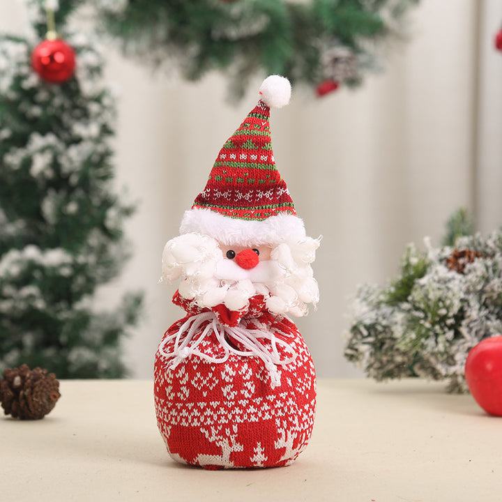 Cute Christmas gnome with gift sack Bowlift