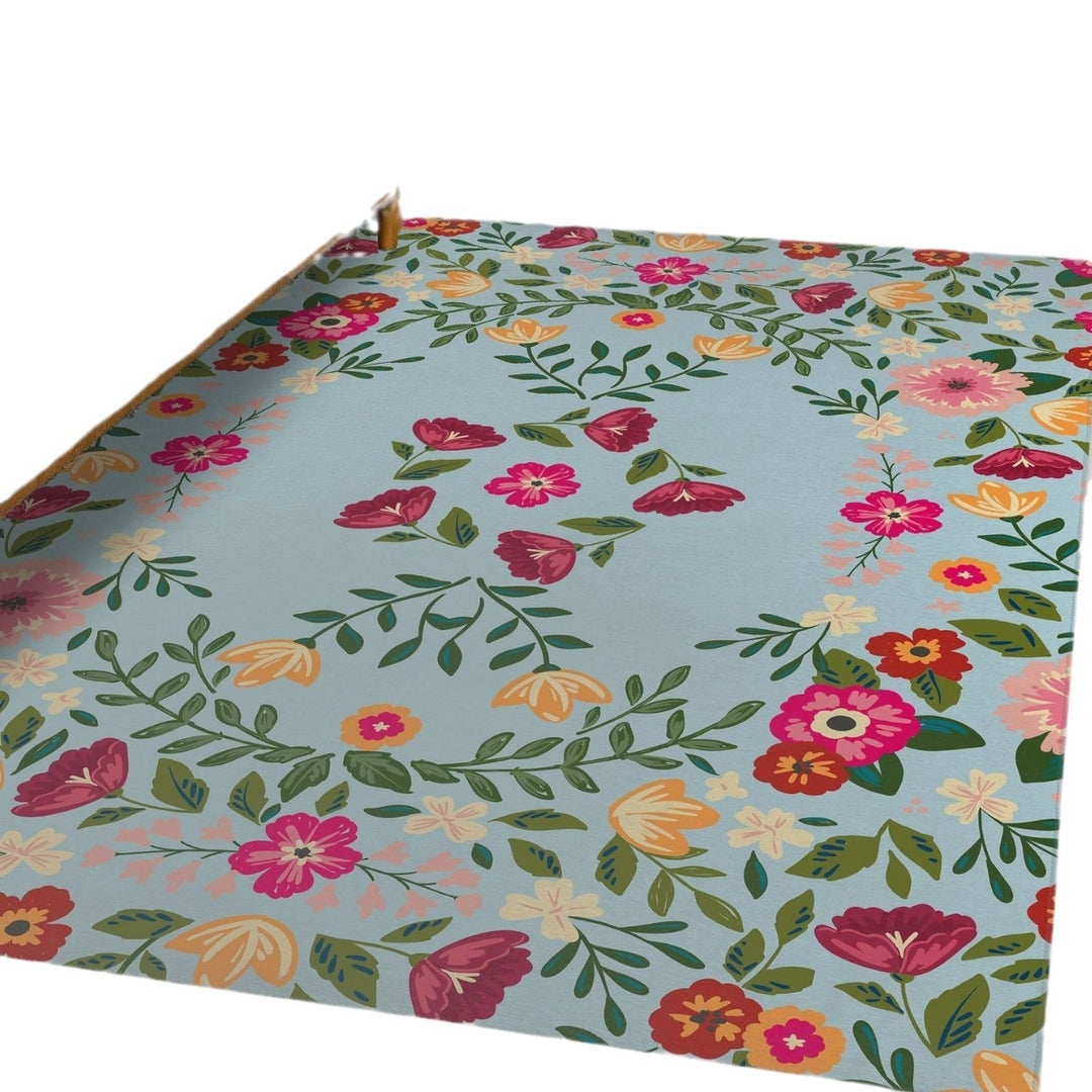 Floral Patterned Area Rug Bowlift