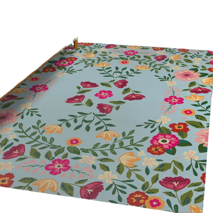 Floral Patterned Area Rug Bowlift