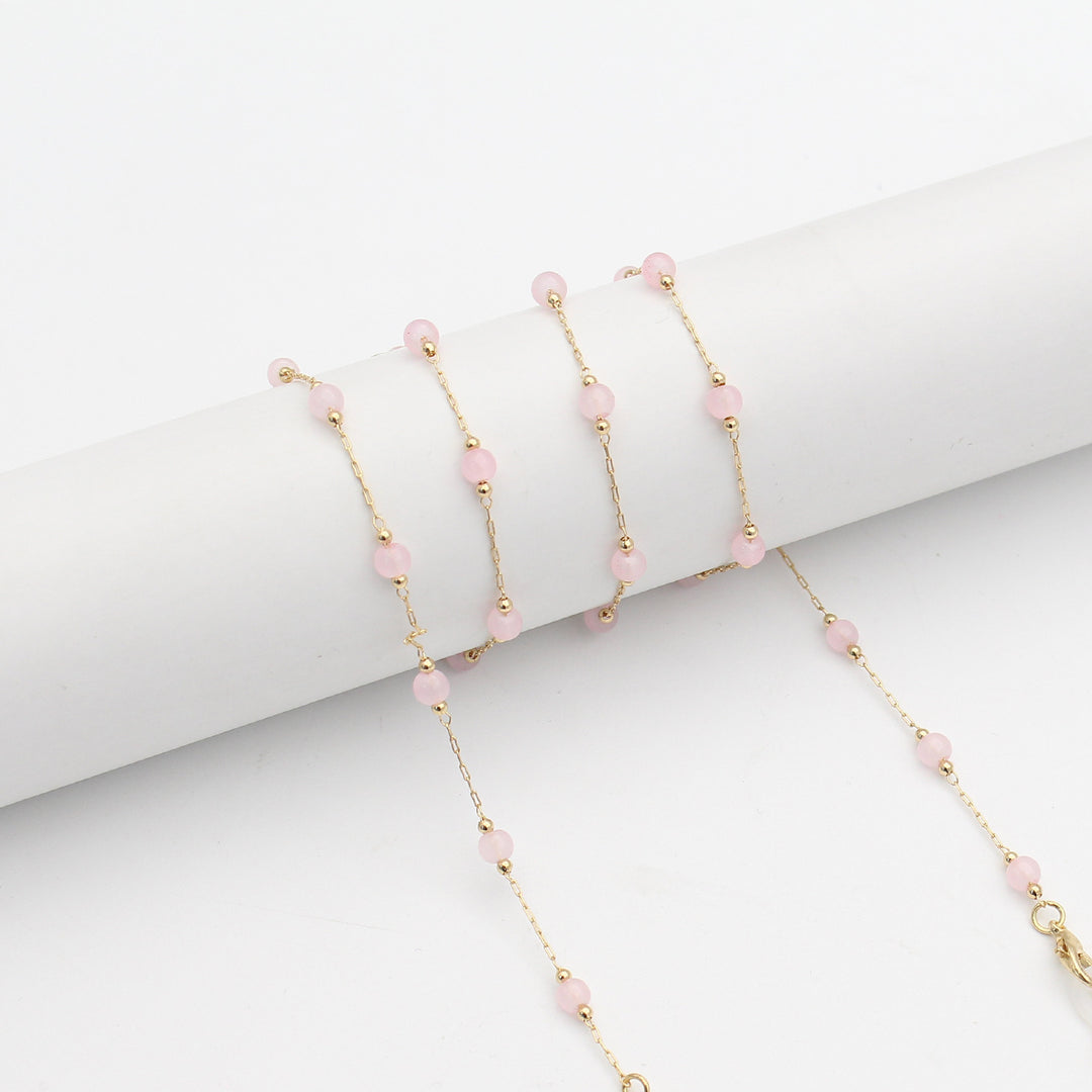 Elegant Beaded Eyewear Retainer Chain Bowlift