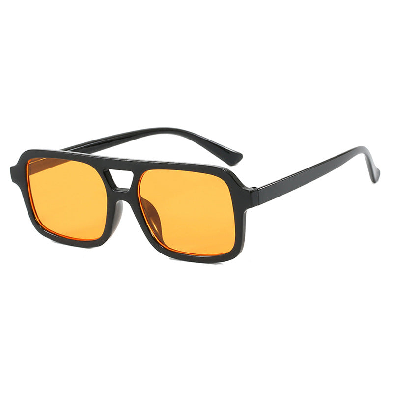Women's fashionable square sunglasses made of transparent plastic Bowlift
