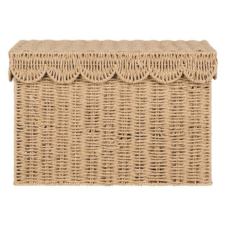 Decorative Woven Storage Chest with Lid Bowlift
