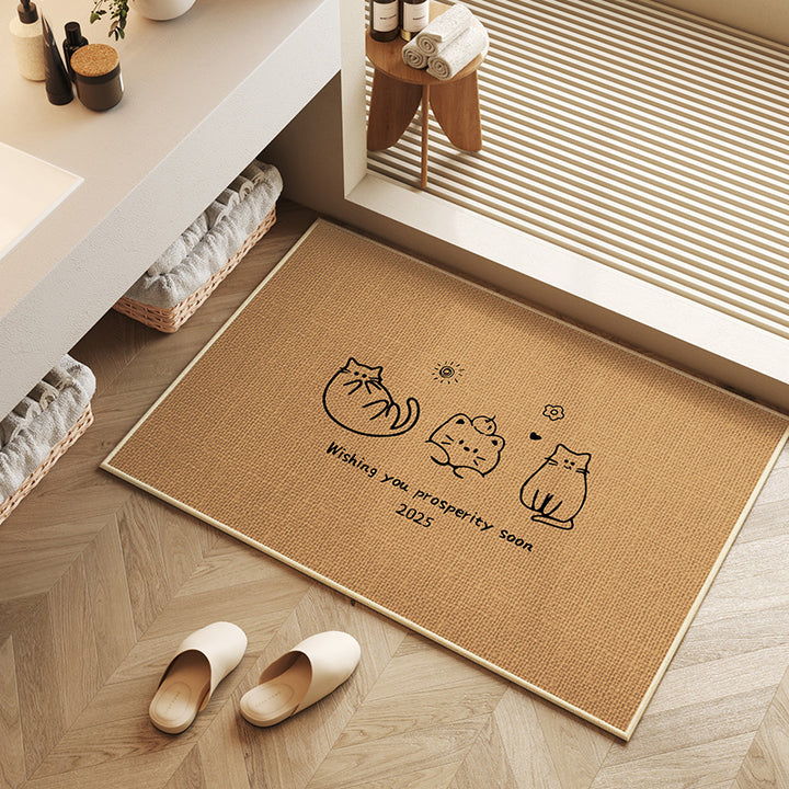 Playful Dachshund-Themed Bath Mat Bowlift