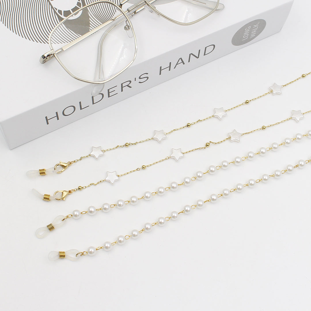Star-Embellished Eyewear Chain Bowlift