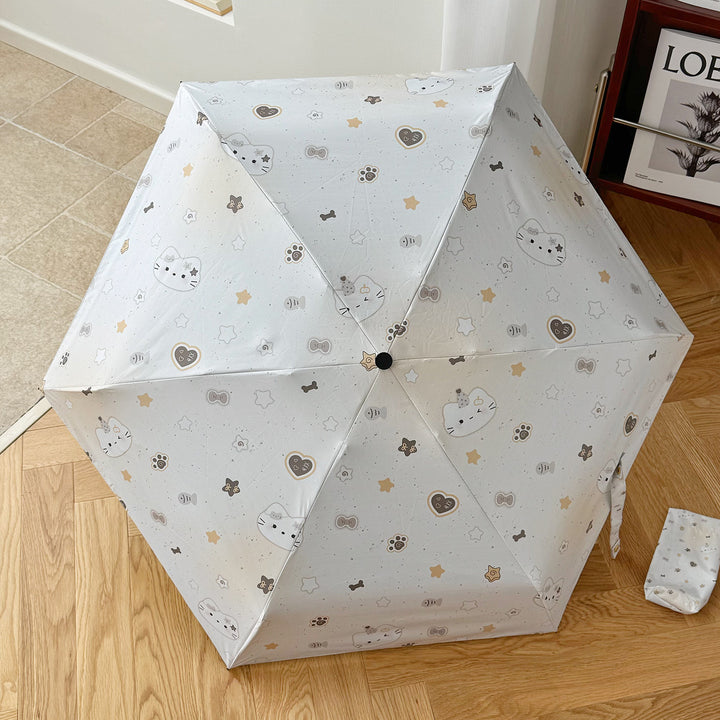 Women's Foldable Umbrella with Cheerful Animal Designs Bowlift