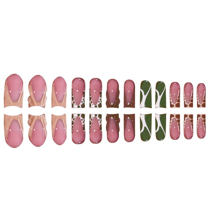 Artistic Press-On Nail Set with Unique Patterns Bowlift