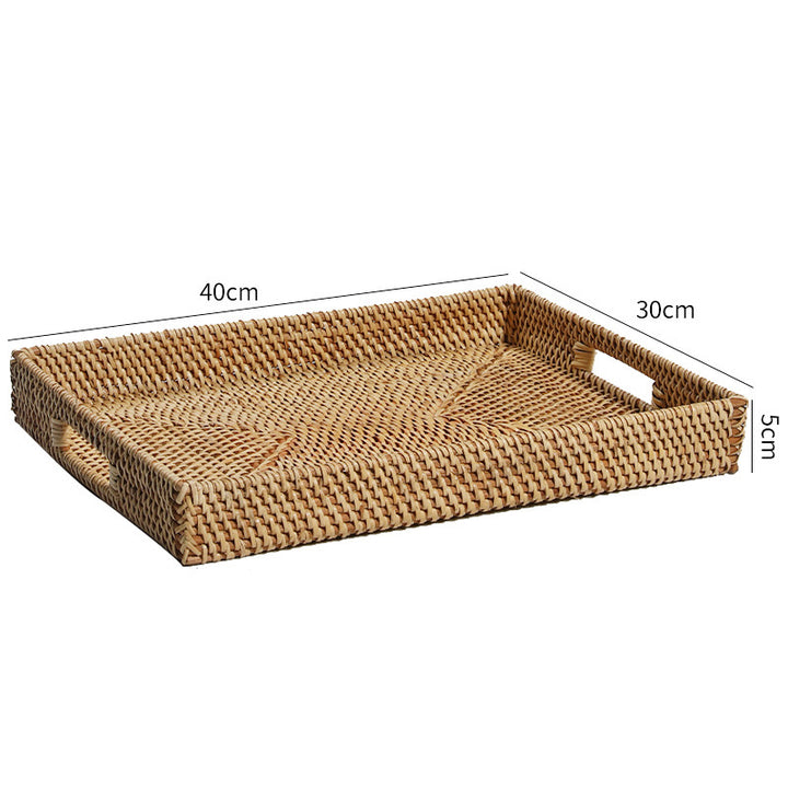 Handwoven Serving Tray with Ergonomic Handles Bowlift