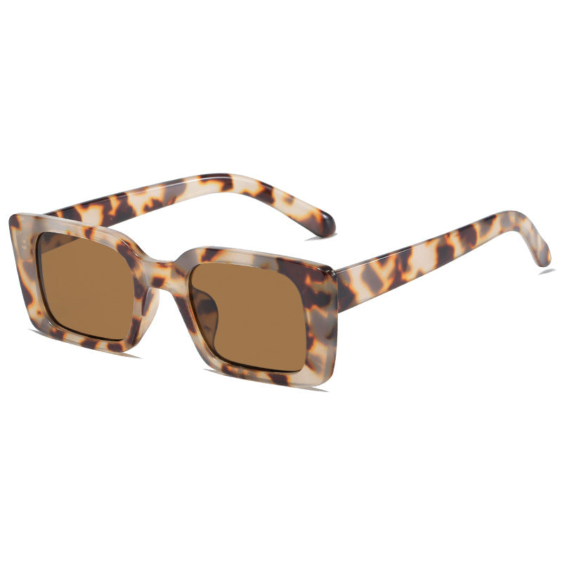 Women's fashionable square sunglasses with wide, glossy frame Bowlift