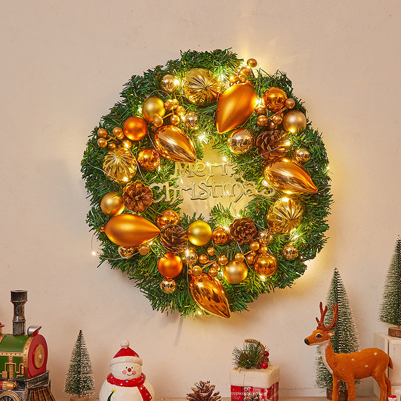 Festive Christmas wreath with lights Bowlift