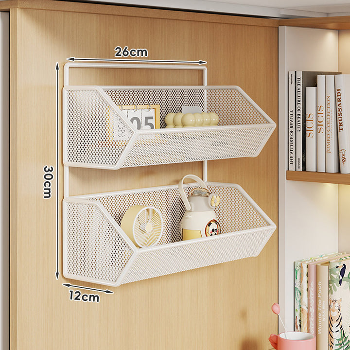 Over-Panel Hanging Mesh Storage Basket Organizer