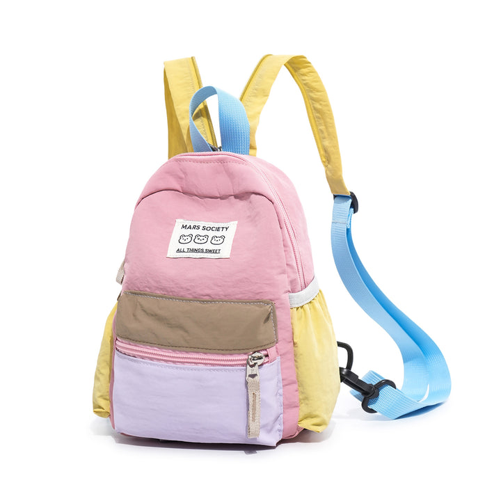 Color-Block Casual Backpack Bowlift