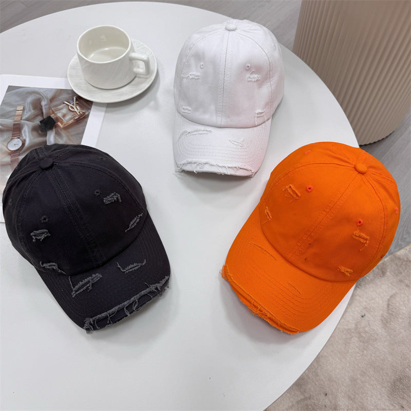 Men's Distressed Vintage-Style Baseball Cap Bowlift
