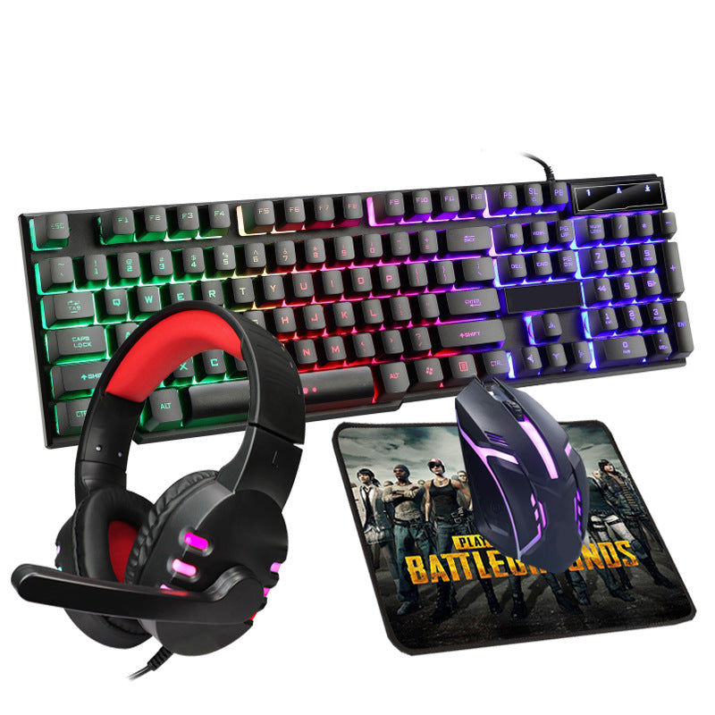 Gaming Headset, Keyboard, Mouse and Mouse Pad Set Bowlift