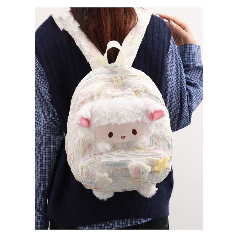 Cute Plush Animal-Themed Backpack Bowlift