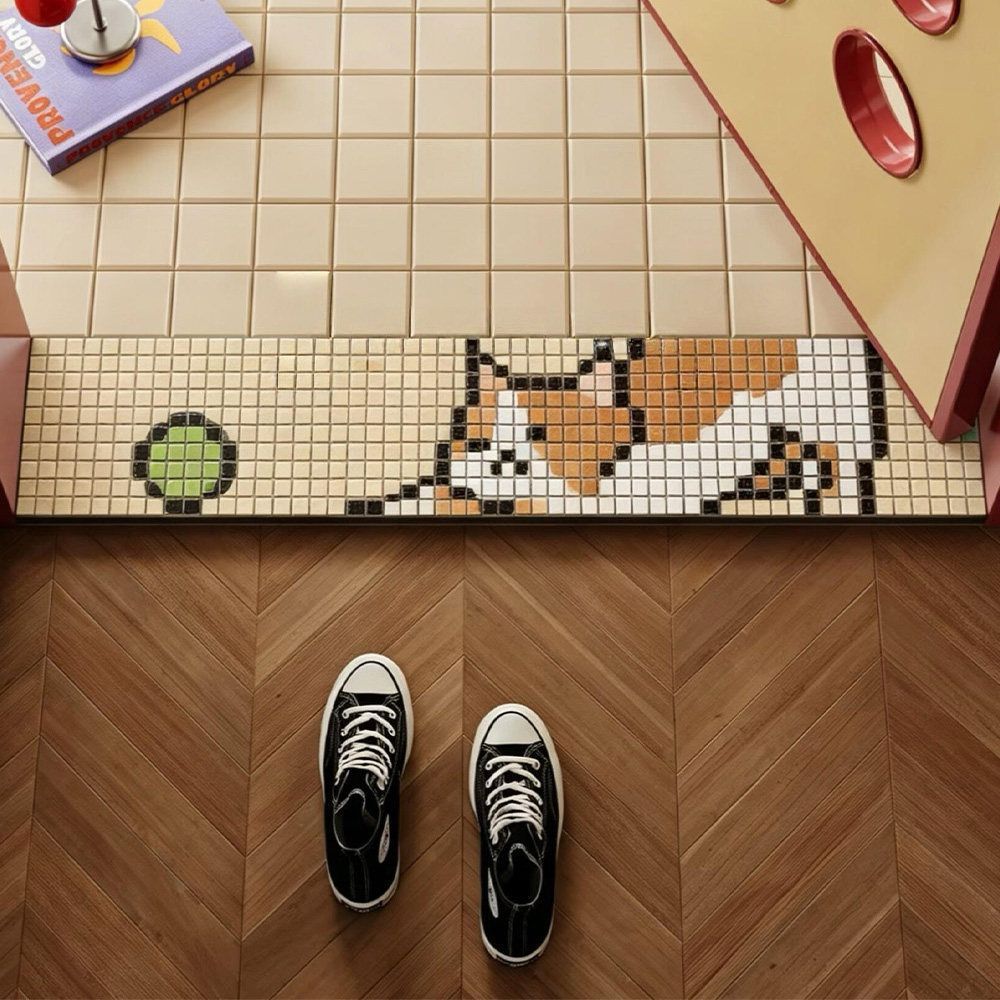 Decorative Mosaic Bathroom Tile Bowlift