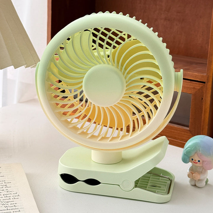 Portable clip fan with flexible tilt angle Bowlift